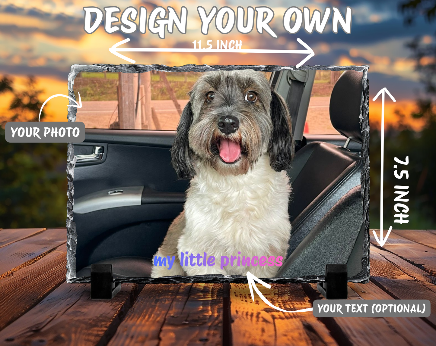 Personalized Christmas Stone Frame